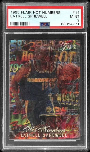1995-96 Flair Latrell Sprewell Hot Numbers #14 card image