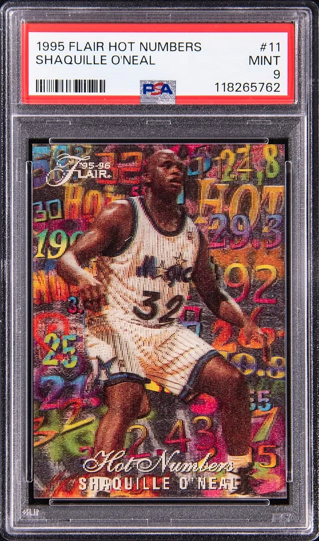 1995-96 Flair Shaquille O'Neal Hot Numbers #11 card image