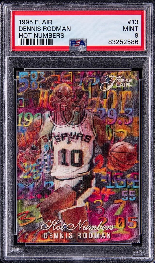 1995-96 Fleer Flair Dennis Rodman Hot Numbers #13 card image