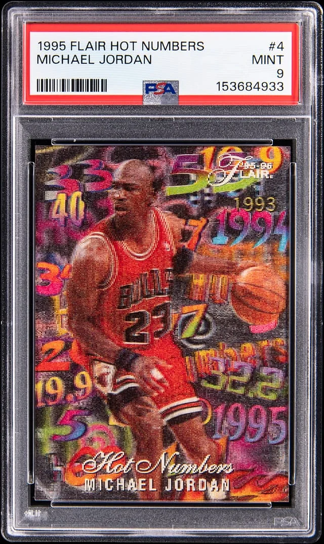 1995-96 Fleer Flair Showcase Michael Jordan Hot Numbers #4 card image