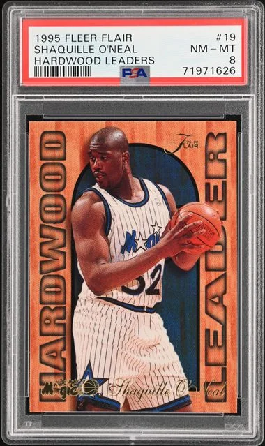 1995-96 Fleer Flair Showcase Shaquille O'Neal Hardwood Leaders #19 card image