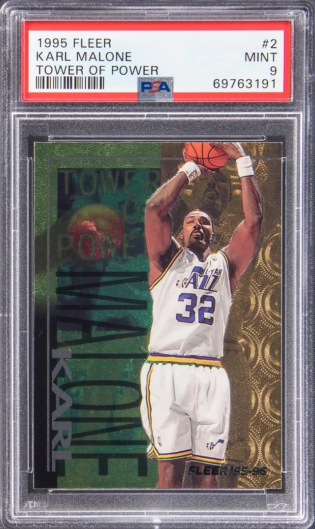 1995-96 Fleer Karl Malone Tower of Power #2 card image