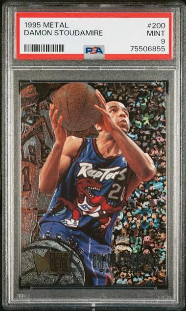 1995-96 Fleer Metal Damon Stoudamire #200 card image