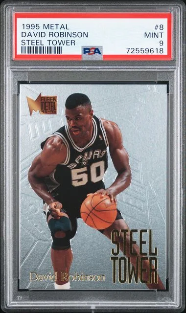 1995-96 Fleer Metal David Robinson Steel Tower #8 card image