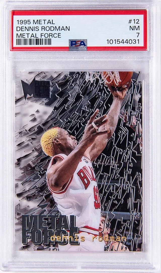 1995-96 Fleer Metal Dennis Rodman Metal Force #12 card image