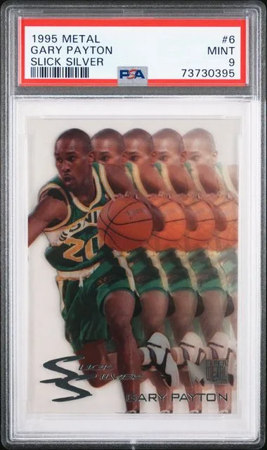 1995-96 Fleer Metal Gary Payton Slick Silver #6 card image