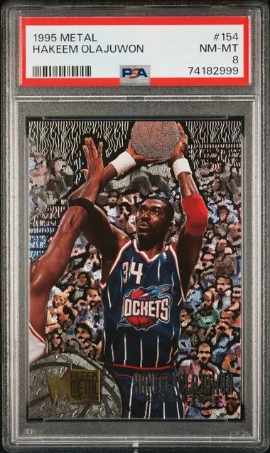1995-96 Fleer Metal Hakeem Olajuwon #154 card image