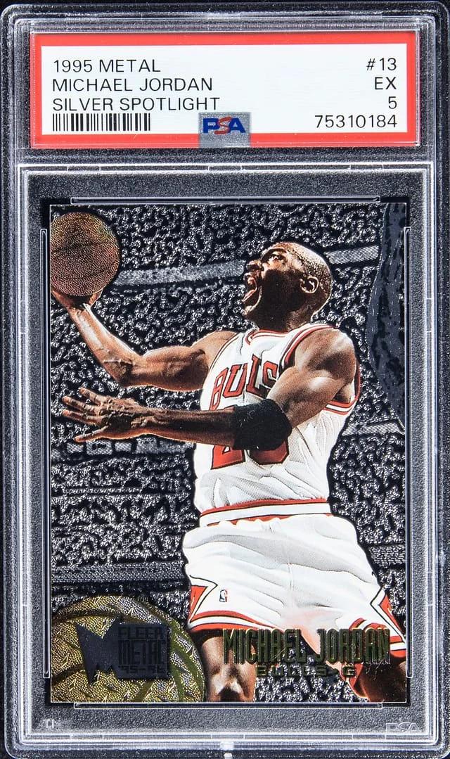 1995-96 Fleer Metal Michael Jordan Silver Spotlight #13 card image