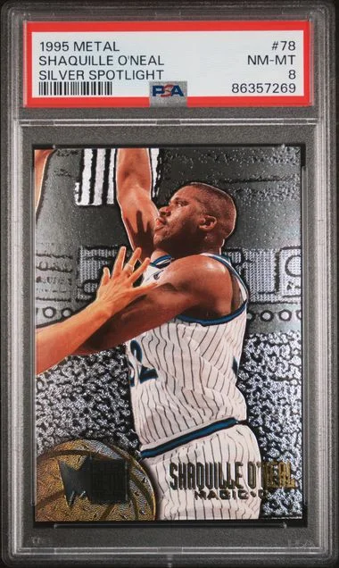 1995-96 Fleer Metal Shaquille O'Neal Silver Spotlight #78 card image
