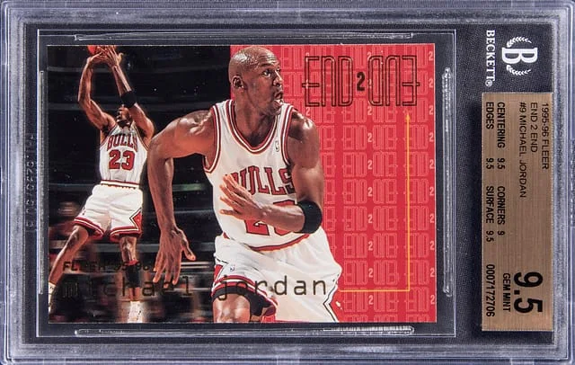 1995-96 Fleer Michael Jordan End 2 End #9 card image