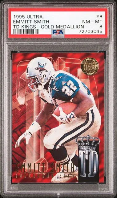 1995-96 Fleer Ultra Emmitt Smith Touchdown Kings Gold Medallion #8 card image