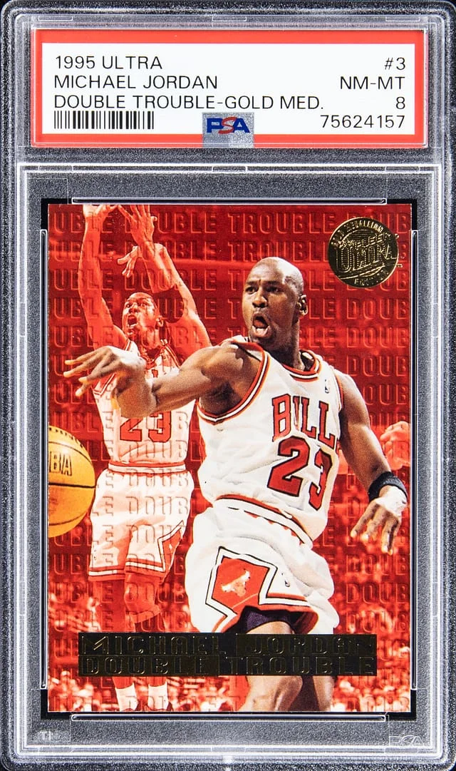 1995-96 Fleer Ultra Michael Jordan Double Trouble #3 card image