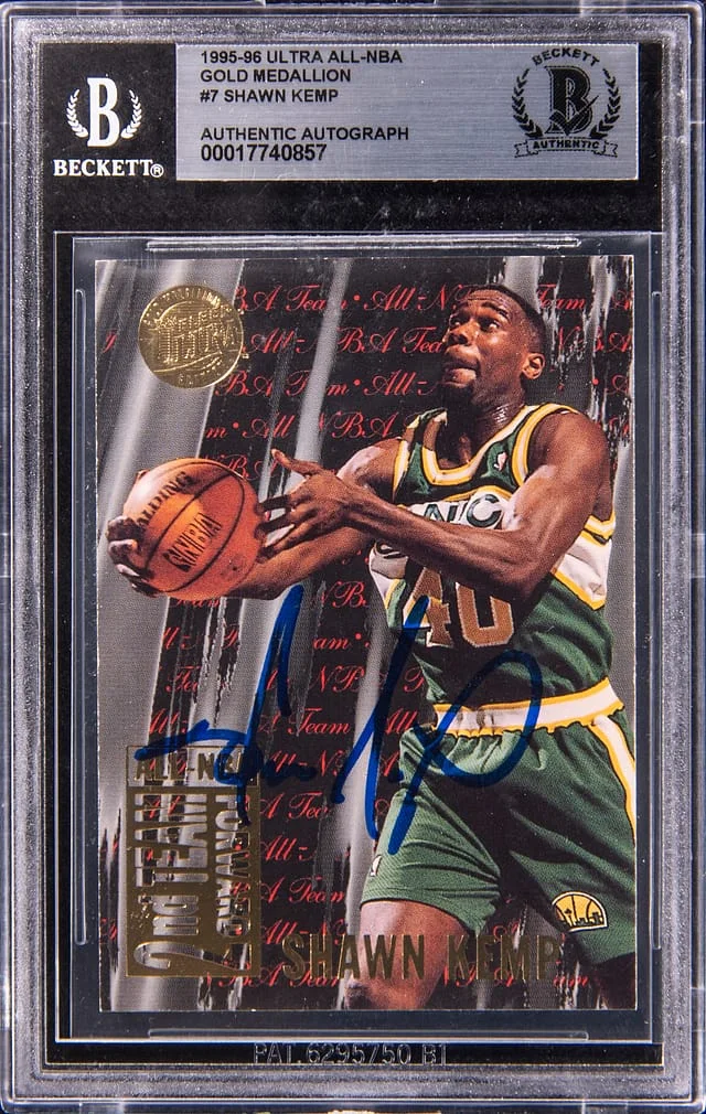 1995-96 Fleer Ultra Shawn Kemp All-NBA Gold Medallion #7 card image