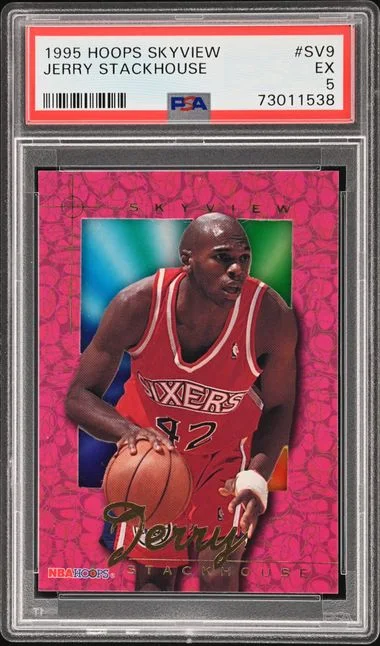 1995-96 Hoops Jerry Stackhouse Skyview #SV9 card image