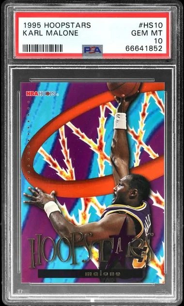 1995-96 Hoops Karl Malone Hoopstars #HS10 card image