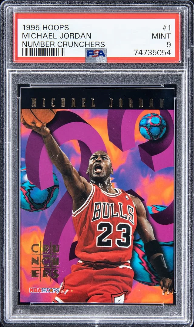 1995-96 NBA Hoops Michael Jordan Number Crunchers #1 card image