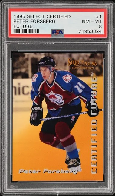 1995-96 Pinnacle Peter Forsberg Select Certified Future #1 card image