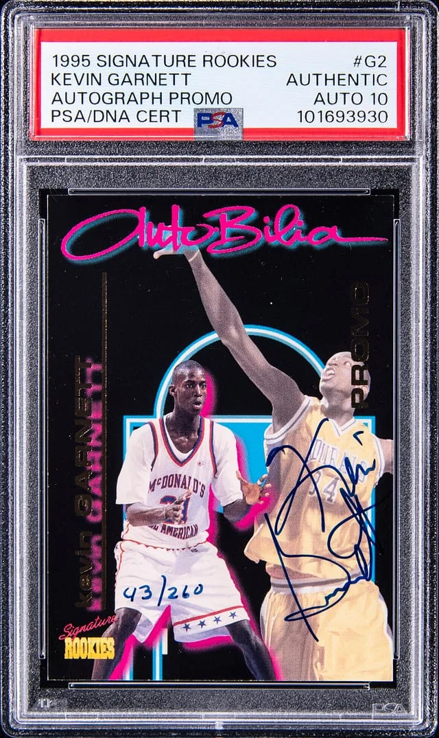 1995-96 Signature Rookies Autographed Promo Kevin Garnett #G2 card image