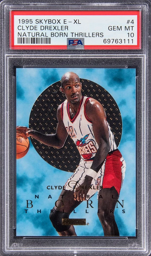 1995-96 SkyBox Clyde Drexler E-XL Natural Born Thrillers #4 card image