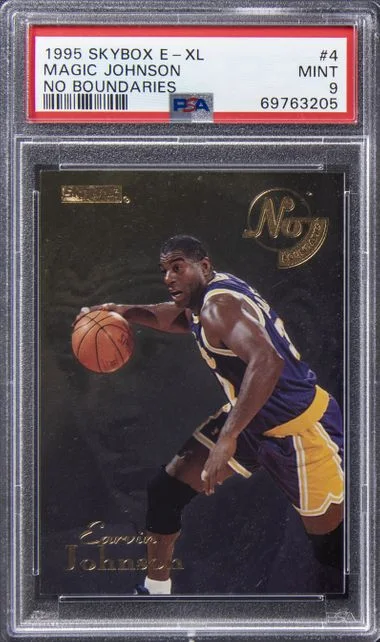 1995-96 SkyBox Magic Johnson E-XL No Boundaries #4 card image