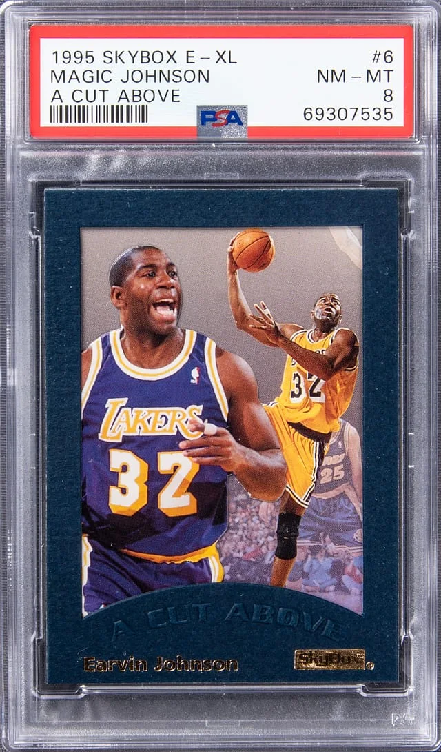 1995-96 SkyBox Magic Johnson E-XL A Cut Above #6 card image