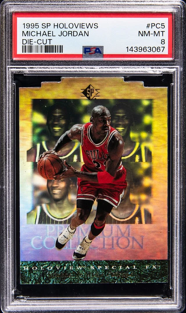 1995-96 SP Holoviews Premium Collection Die-Cut Michael Jordan #PC5 card image
