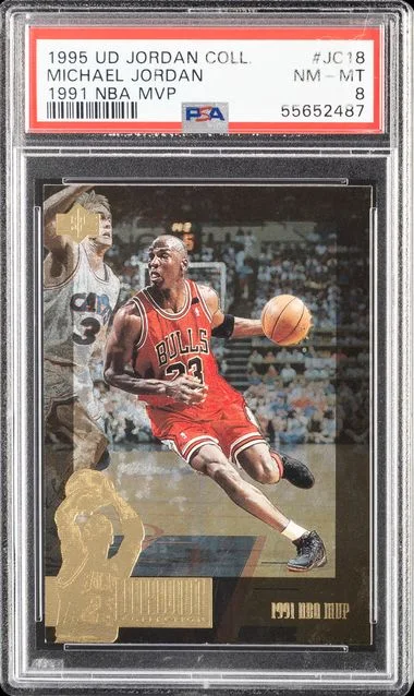 1995-96 SP Jordan Collection 1991 NBA MVP Michael Jordan #JC18 card image