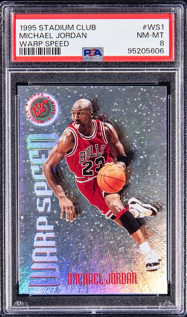 1995-96 Stadium Club Michael Jordan Warp Speed #WS1 card image