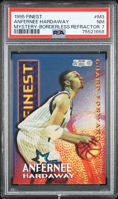 1995-96 Topps Finest Anfernee Hardaway Mystery Borderless Refractor #M3 card image