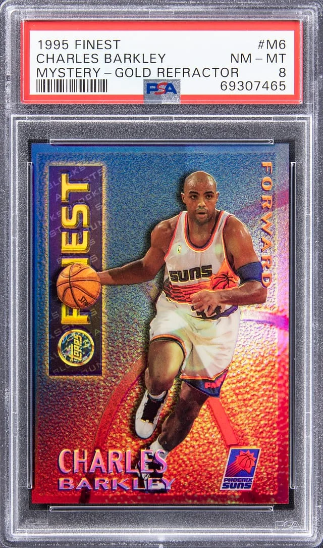 1995-96 Topps Finest Charles Barkley Mystery Gold Refractor #M6 card image