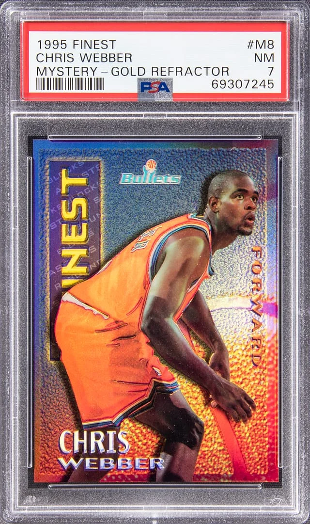 1995-96 Topps Finest Chris Webber Mystery Gold Refractor #M8 card image