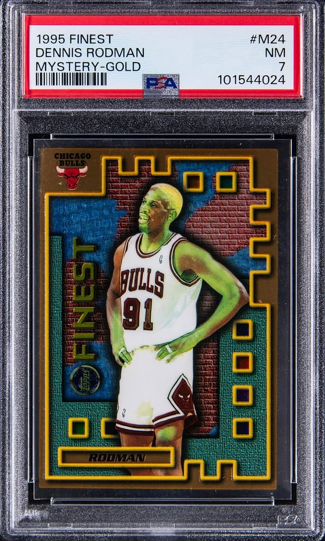 1995-96 Topps Finest Dennis Rodman Mystery Gold #M24 card image