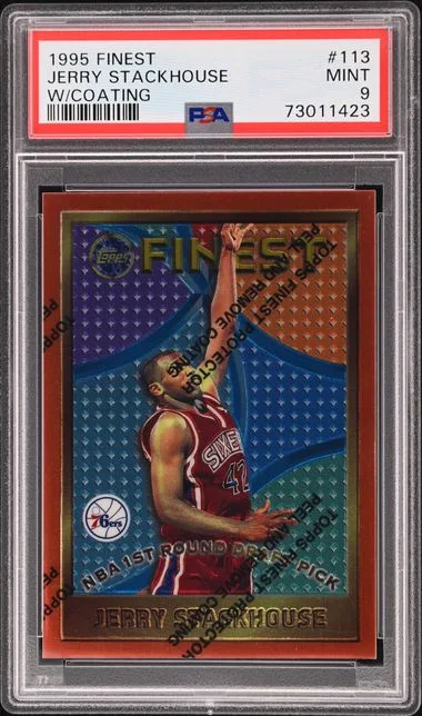 1995-96 Topps Finest Jerry Stackhouse W/Coating #113 card image