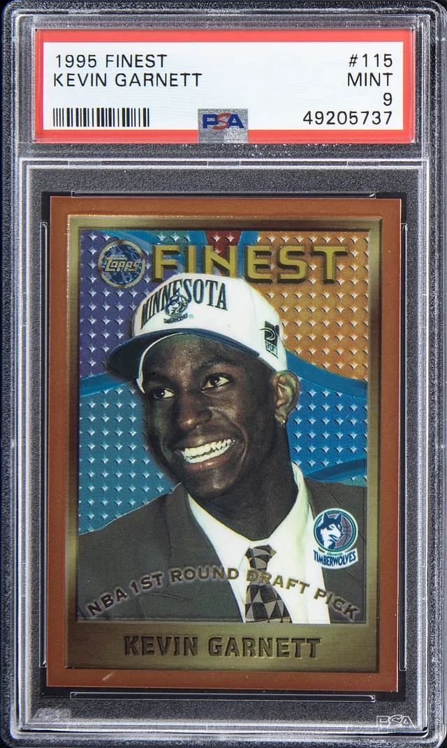 1995-96 Topps Finest Kevin Garnett #115 card image