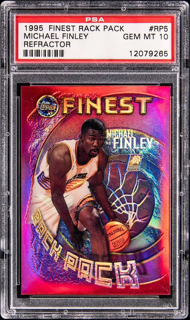 1995-96 Topps Finest Michael Finley Rack Pack Refractor #RP-5 card image