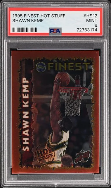 1995-96 Topps Finest Shawn Kemp Hot Stuff #HS12 card image