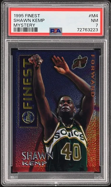 1995-96 Topps Finest Shawn Kemp Mystery #M4 card image