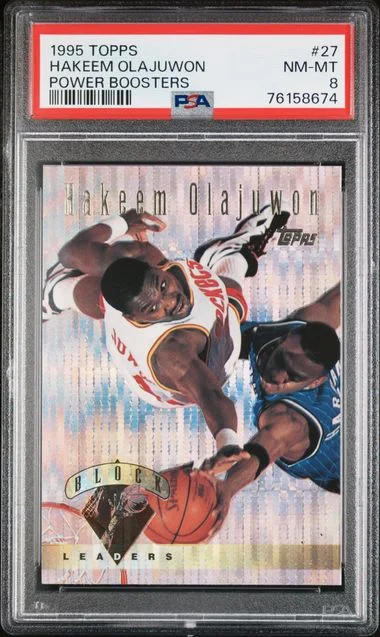 1995-96 Topps Hakeem Olajuwon Power Boosters #27 card image