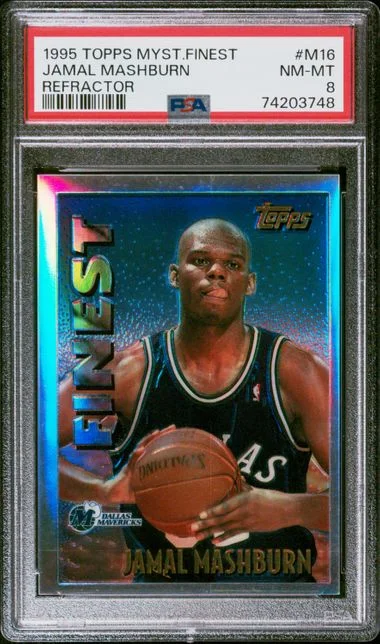 1995-96 Topps Jamal Mashburn Mystery Finest Refractor #M16 card image
