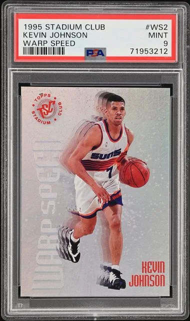 1995-96 Topps Stadium Club Kevin Johnson Warp Speed #WS2 card image