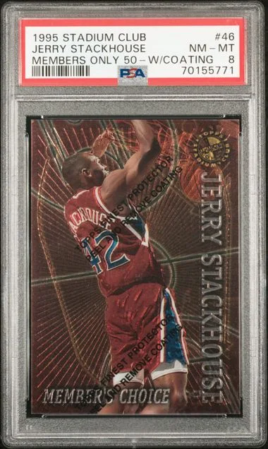 1995-96 Topps Stadium Club Members Only Jerry Stackhouse 50 W/Coating #46 card image
