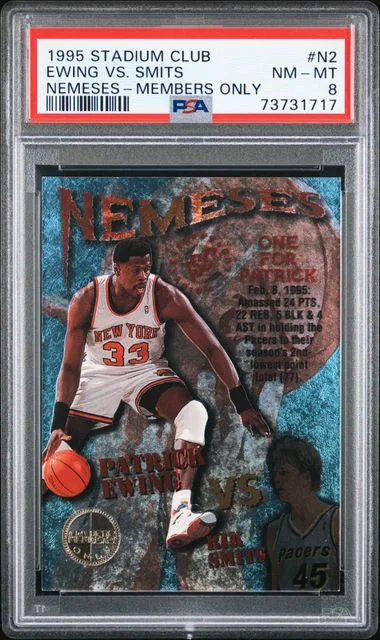 1995-96 Topps Stadium Club Patrick Ewing vs. Rik Smits Nemeses Members Only #N2 card image