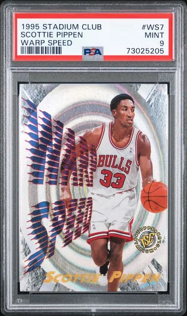 1995-96 Topps Stadium Club Scottie Pippen Warp Speed #WS7 card image