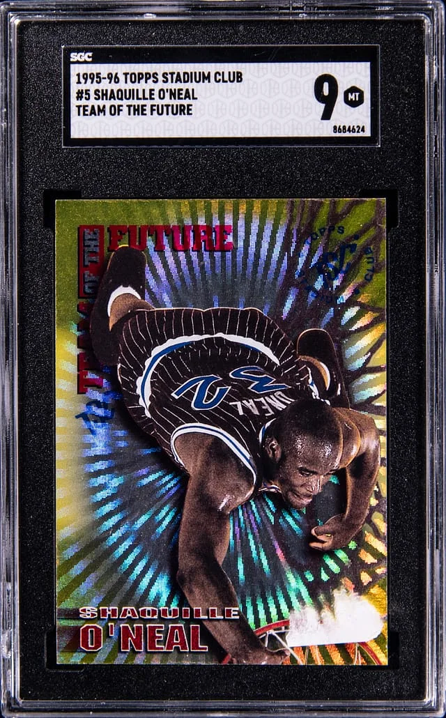 1995-96 Topps Stadium Club Shaquille O'Neal Team of the Future #5 card image