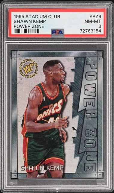 1995-96 Topps Stadium Club Shawn Kemp Power Zone #PZ9 card image