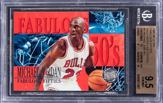 1995-96 Ultra Michael Jordan Fabulous Fifties #5 card image