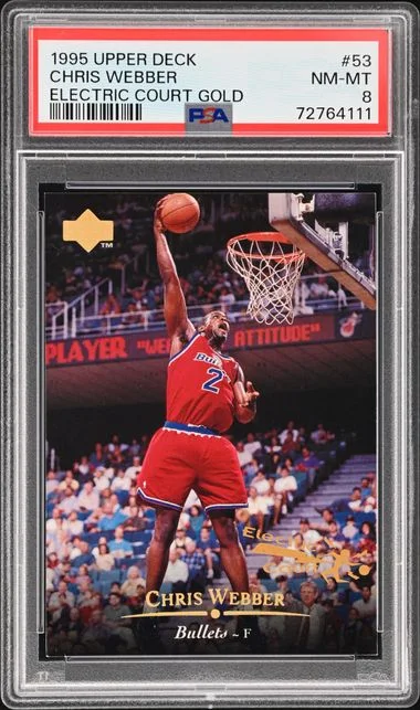1995-96 Upper Deck Chris Webber Electric Court Gold #53 card image