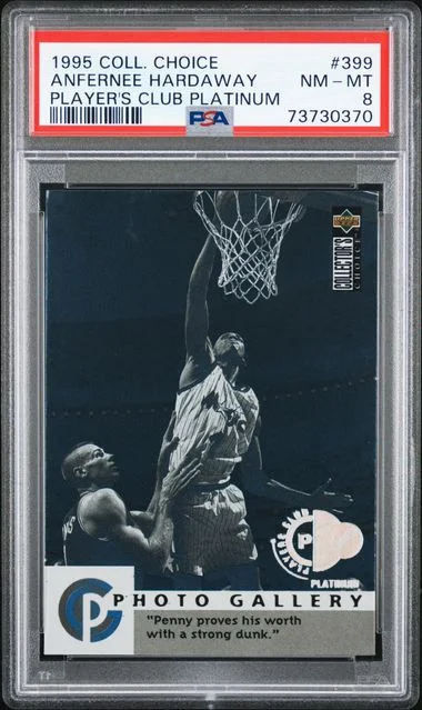 1995-96 Upper Deck Collector's Choice Anfernee Hardaway Player's Club Platinum #399 card image