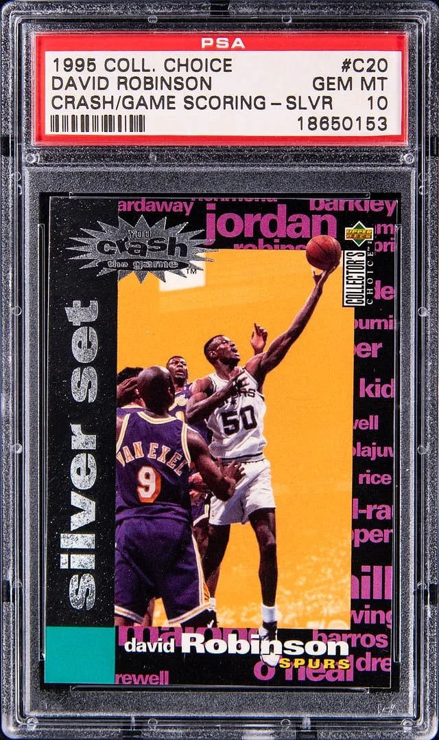 1995-96 Upper Deck Collector's Choice David Robinson Crash The Game Scoring Silver #C20 card image
