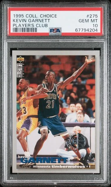 1995-96 Upper Deck Collector's Choice Kevin Garnett Player's Club #275 card image